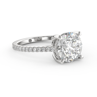 White gold - Central diamond 3.0 ct - view 3