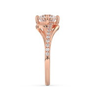 Rose gold - Central diamond 1.0 ct - view 7