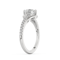 White gold - Central diamond 1.0 ct - view 5
