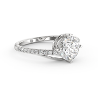 White gold - Central diamond 1.5 ct - view 3