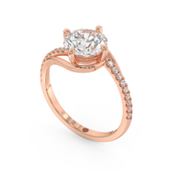 Rose gold - Central diamond 2.0 ct - view 1