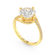 Yellow gold - Central diamond 3.0 ct - view 1