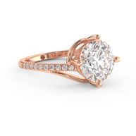Rose gold - Central diamond 3.0 ct - view 3