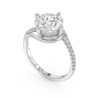 White gold - Central diamond 3.0 ct - view 1