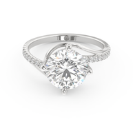 White gold - Central diamond 3.0 ct - view 2