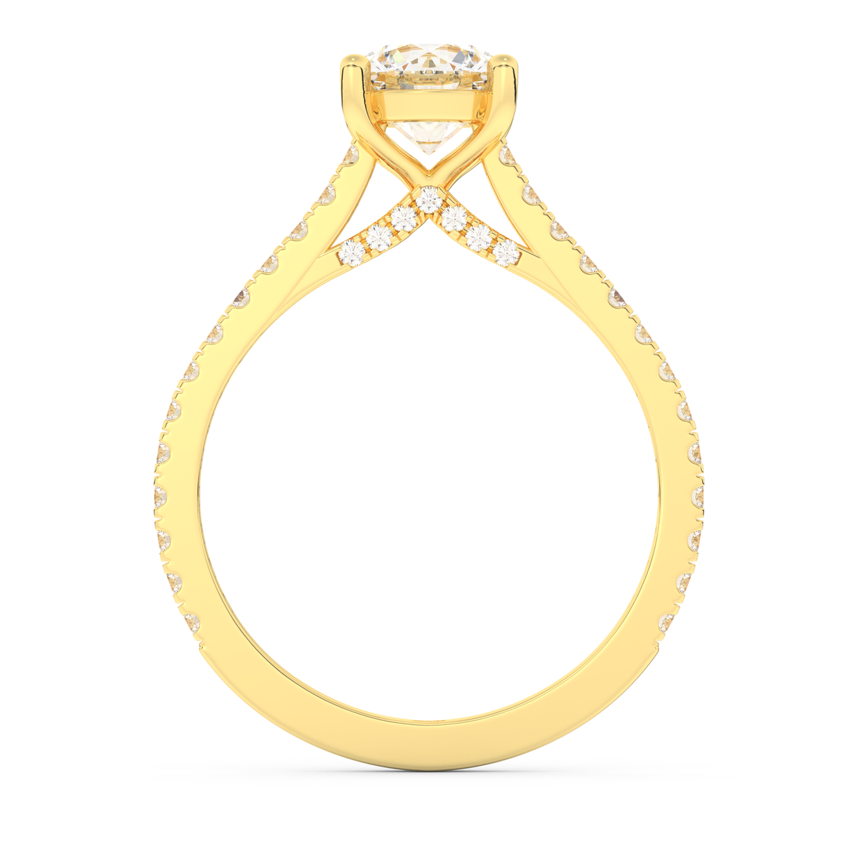 Yellow gold - Central diamond 1.0 ct - view 6