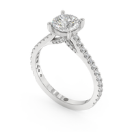 White gold - Central diamond 1.0 ct - view 1