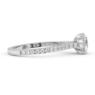 White gold - Central diamond 1.0 ct - view 3