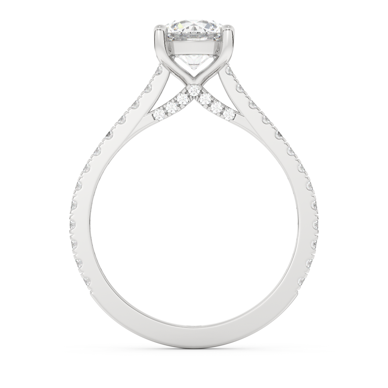 White gold - Central diamond 1.0 ct - view 6