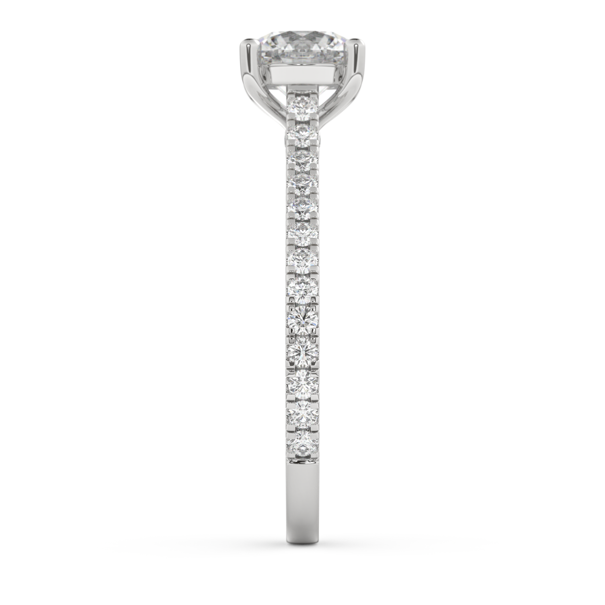 White gold - Central diamond 1.0 ct - view 7