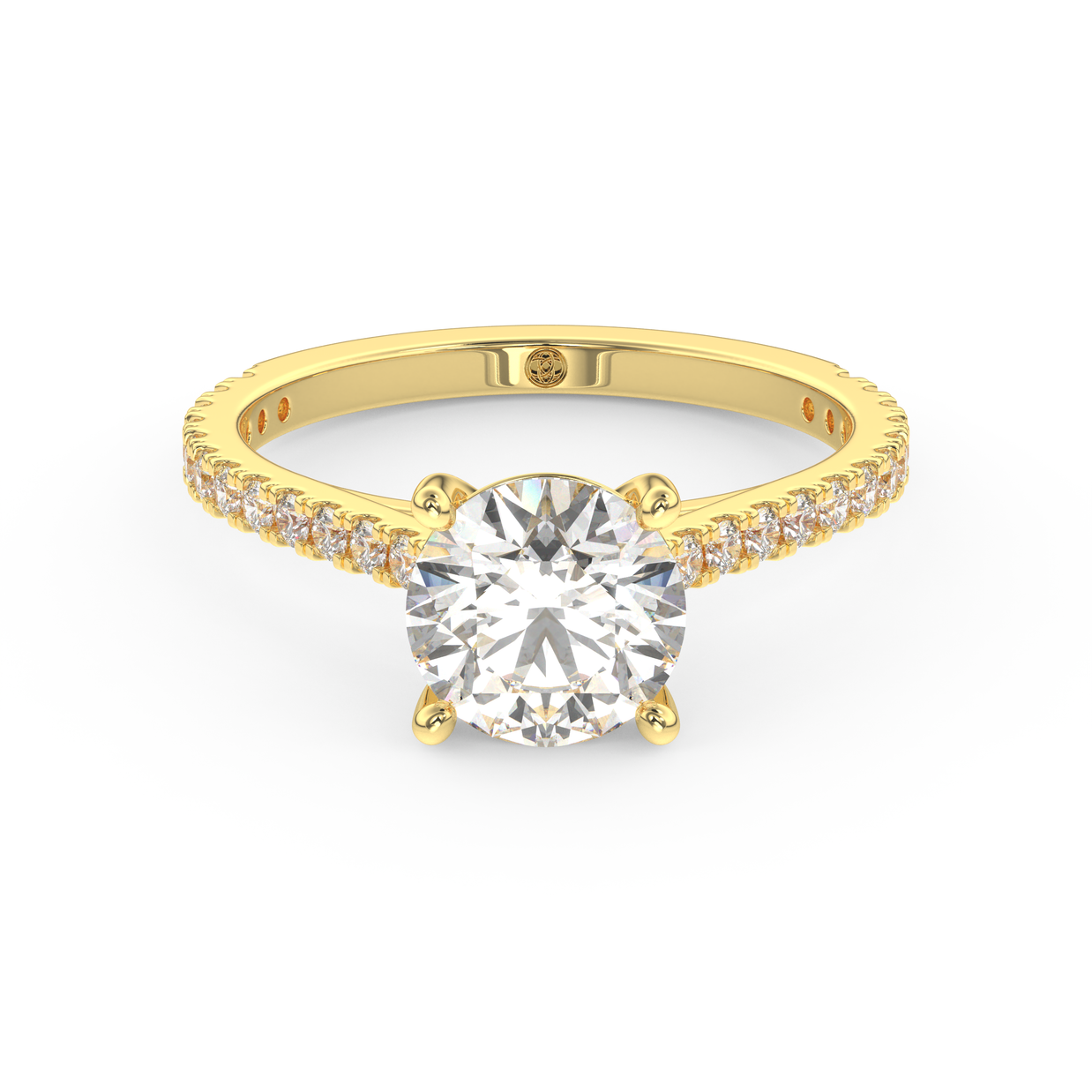 Yellow gold - Central diamond 1.5 ct - view 2