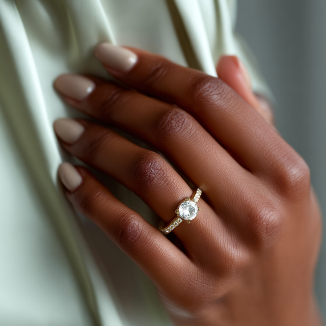 Napa Spark Diamond Ring 1.0, 1.5, 2.0, 3.0 Ct, Gold 14K