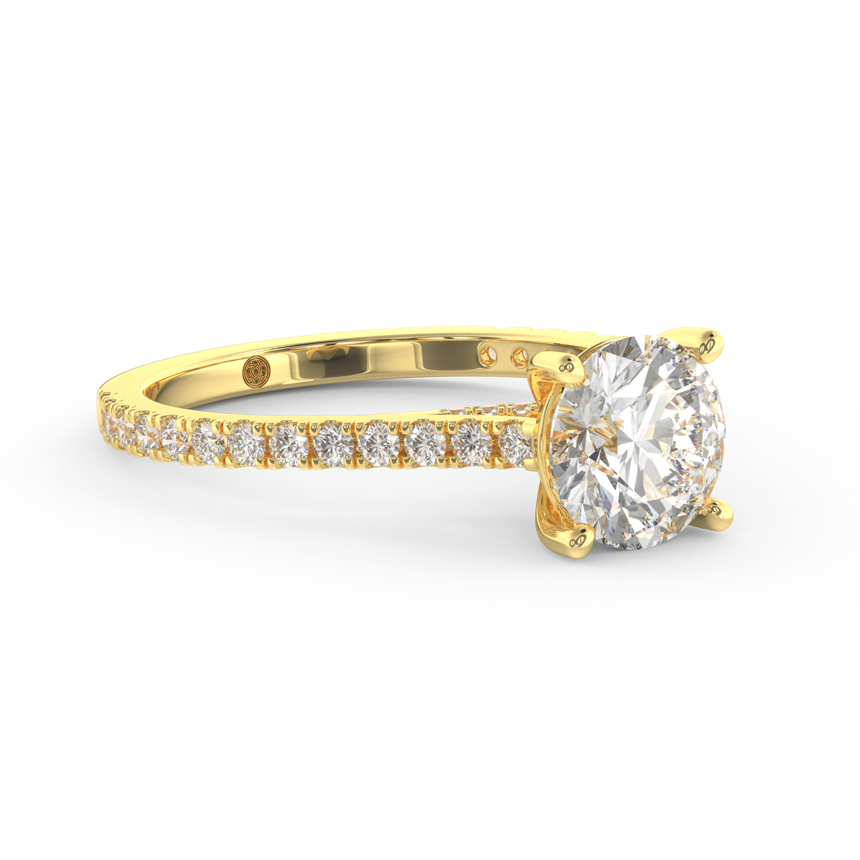 Yellow gold - Central diamond 1.5 ct - view 3