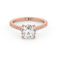 Rose gold - Central diamond 1.5 ct - view 2