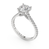 White gold - Central diamond 1.5 ct - view 1