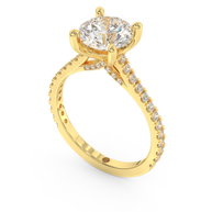 Yellow gold - Central diamond 2.0 ct - view 1