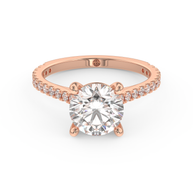 Rose gold - Central diamond 2.0 ct - view 2