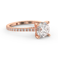 Rose gold - Central diamond 2.0 ct - view 3