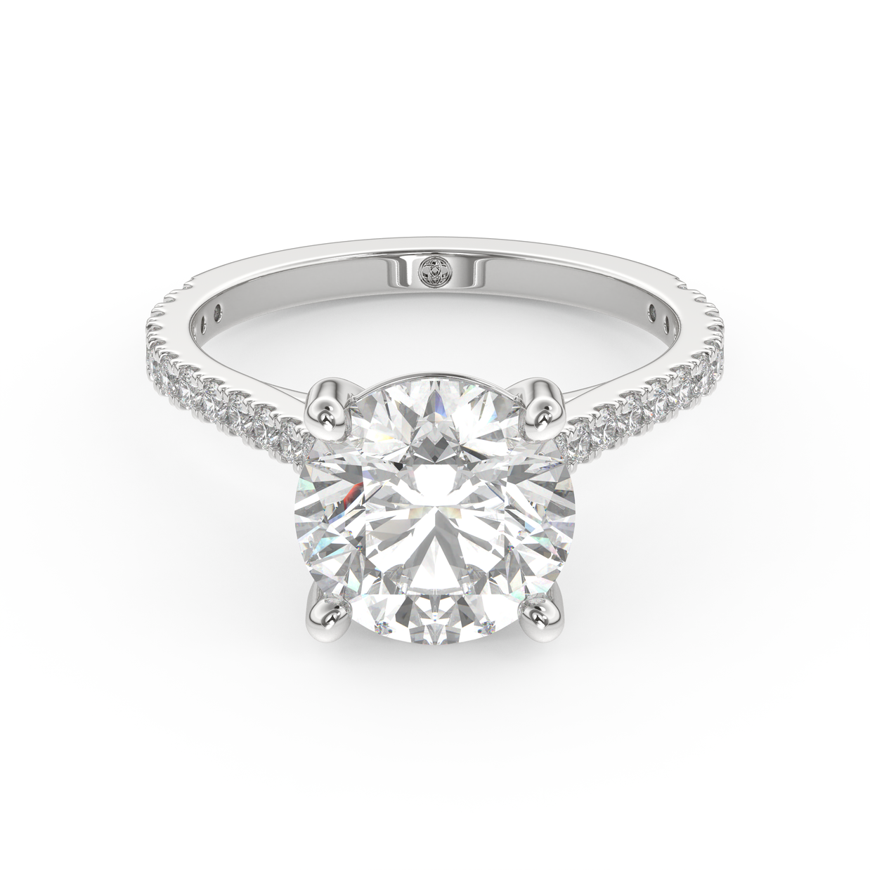White gold - Central diamond 3.0 ct - view 2