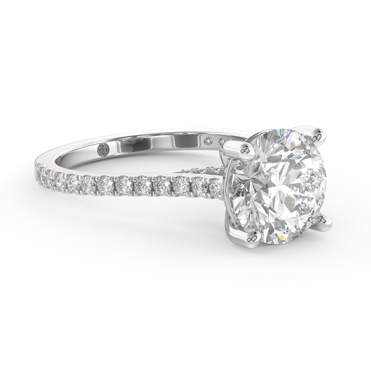 White gold - Central diamond 3.0 ct - view 3