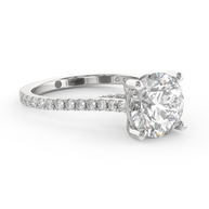 White gold - Central diamond 3.0 ct - view 3