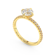 Durham Radiant Diamond Ring 1.0 Ct, Gold 14K