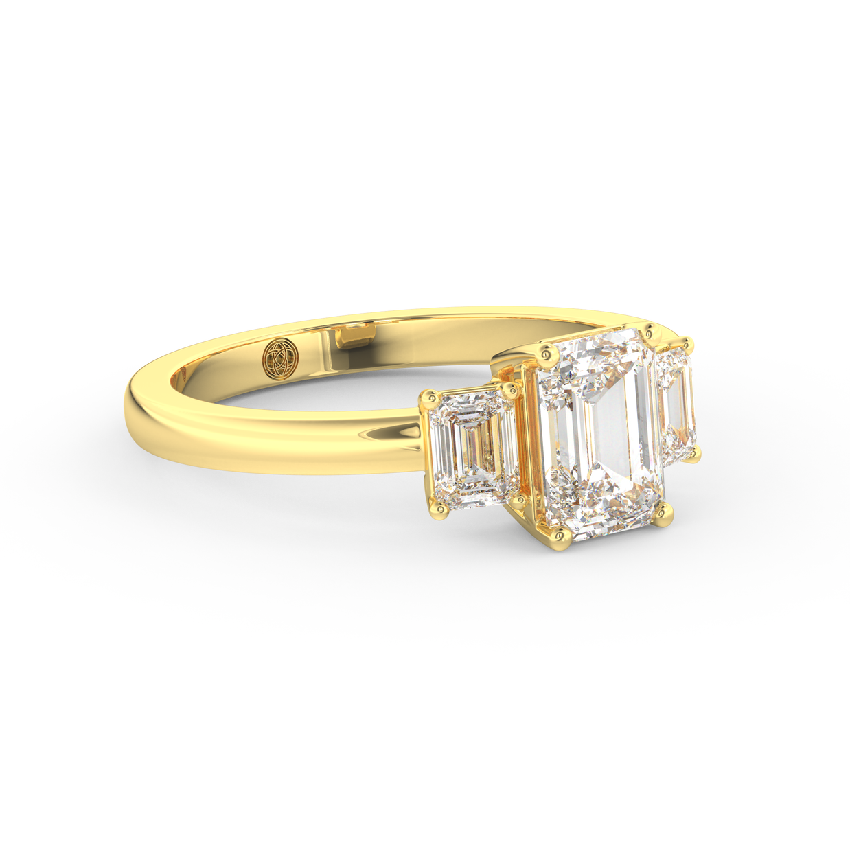 Yellow gold - Central diamond 1.0 ct - view 3