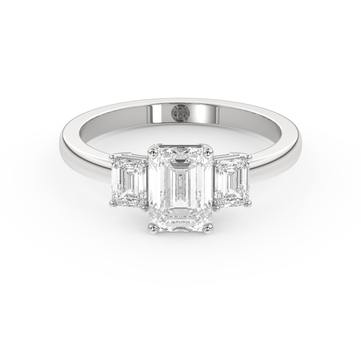 White gold - Central diamond 1.0 ct - view 2