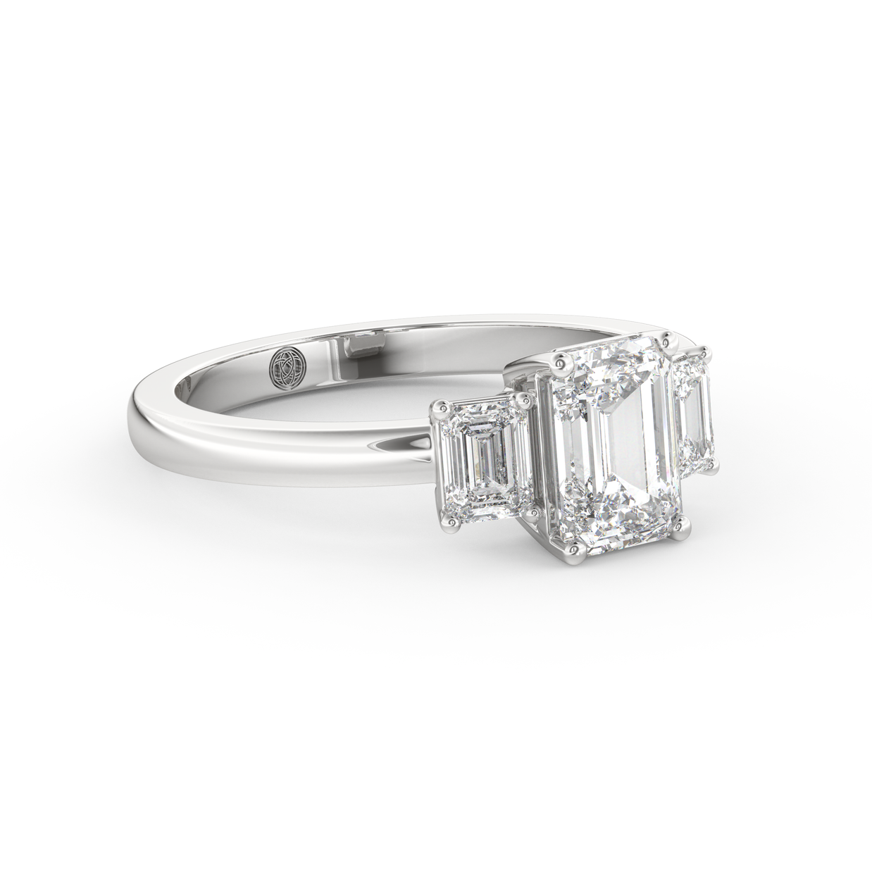White gold - Central diamond 1.0 ct - view 3