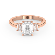 Rose gold - Central diamond 1.5 ct - view 2
