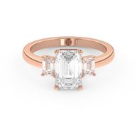 Rose gold - Central diamond 2.0 ct - view 2