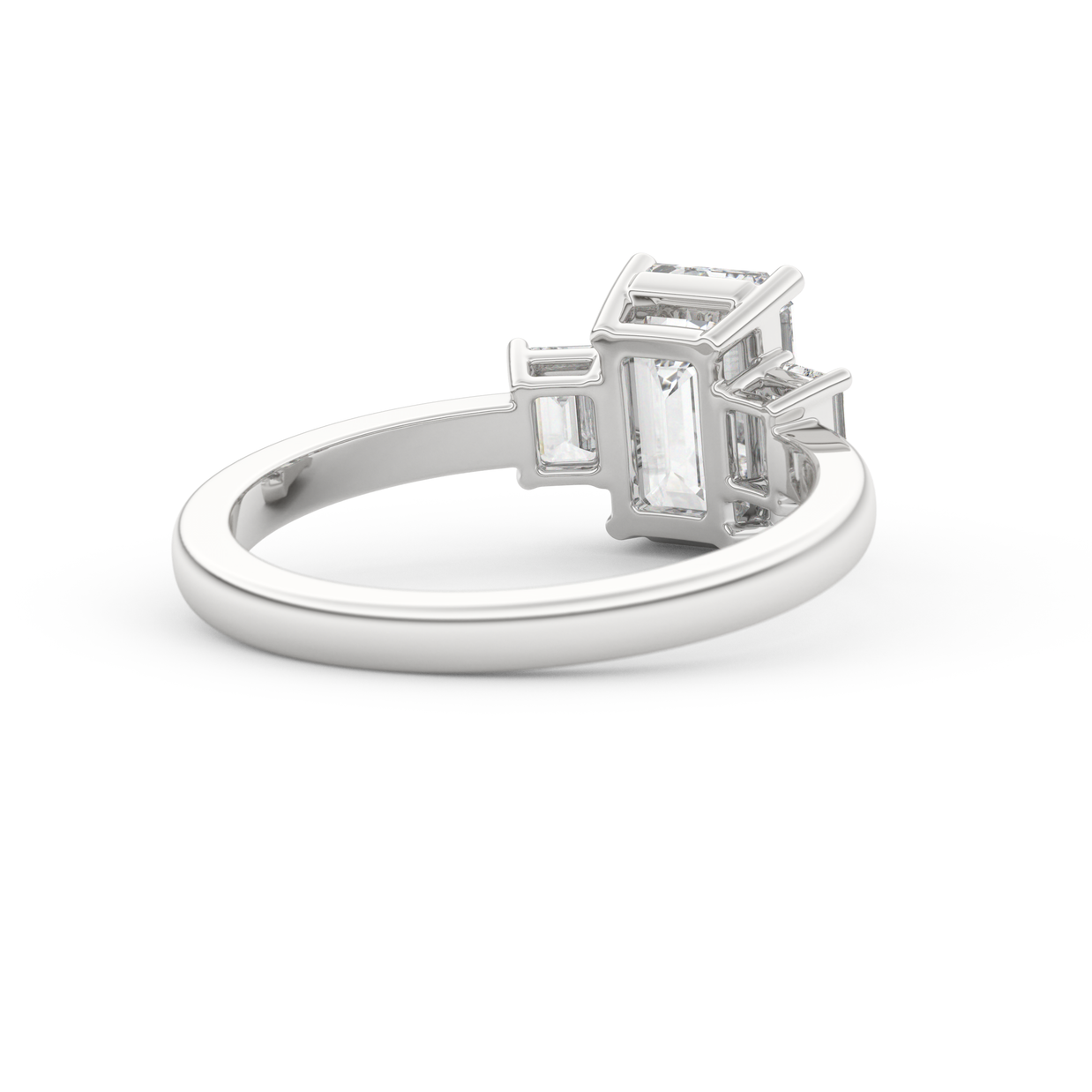 White gold - Central diamond 2.0 ct - view 4