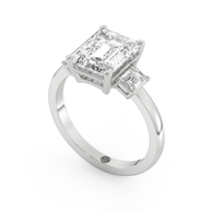 White gold - Central diamond 3.0 ct - view 1