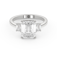 White gold - Central diamond 3.0 ct - view 2