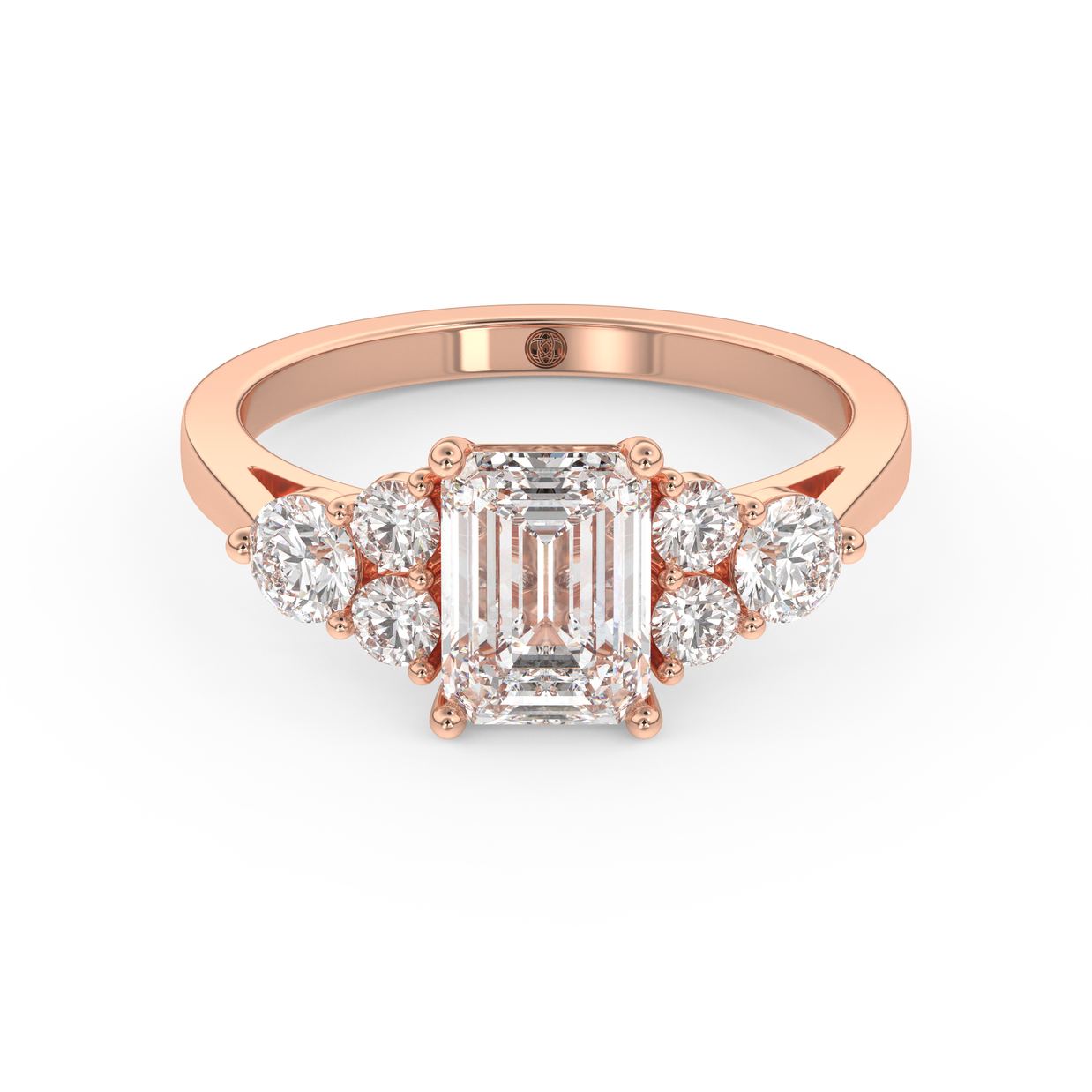 Rose gold - Central diamond 1.5 ct - view 2