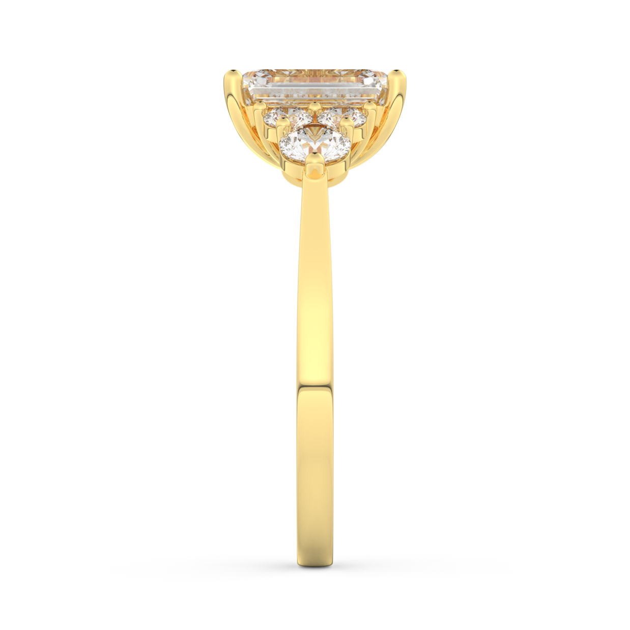 Yellow gold - Central diamond 2.0 ct - view 7