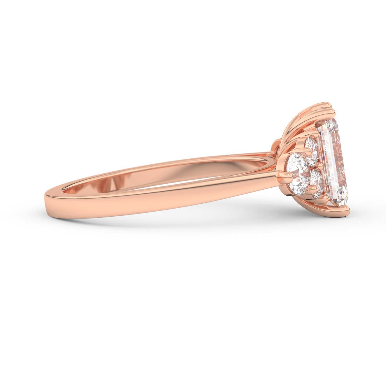 Rose gold - Central diamond 2.0 ct - view 3