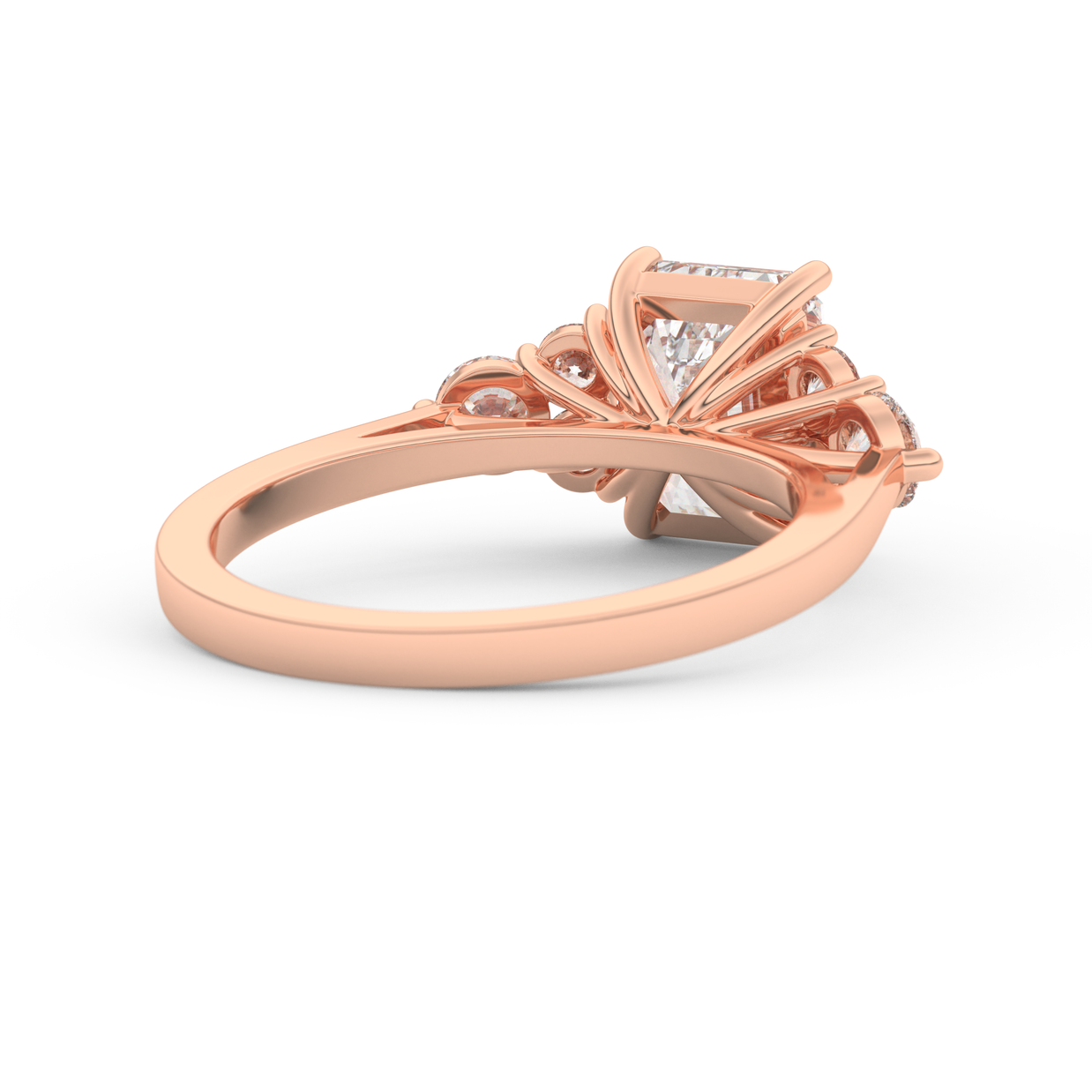 Rose gold - Central diamond 2.0 ct - view 4