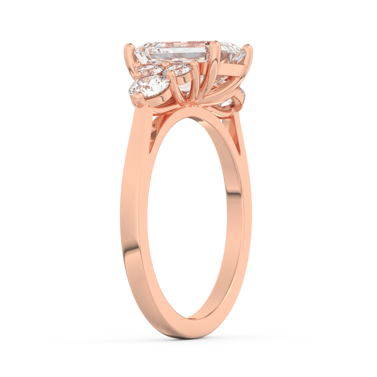 Rose gold - Central diamond 2.0 ct - view 5