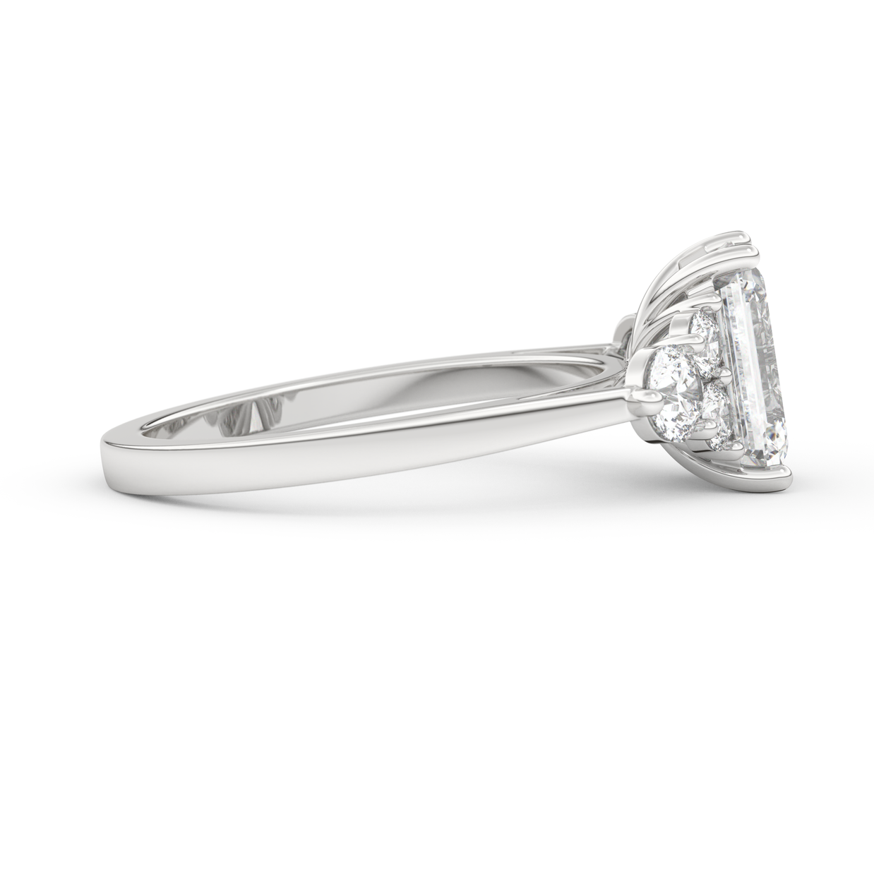 White gold - Central diamond 2.0 ct - view 3