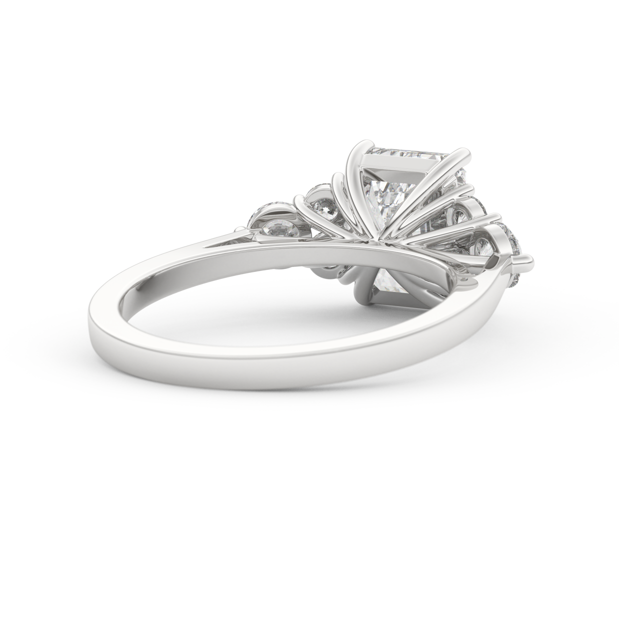 White gold - Central diamond 2.0 ct - view 4
