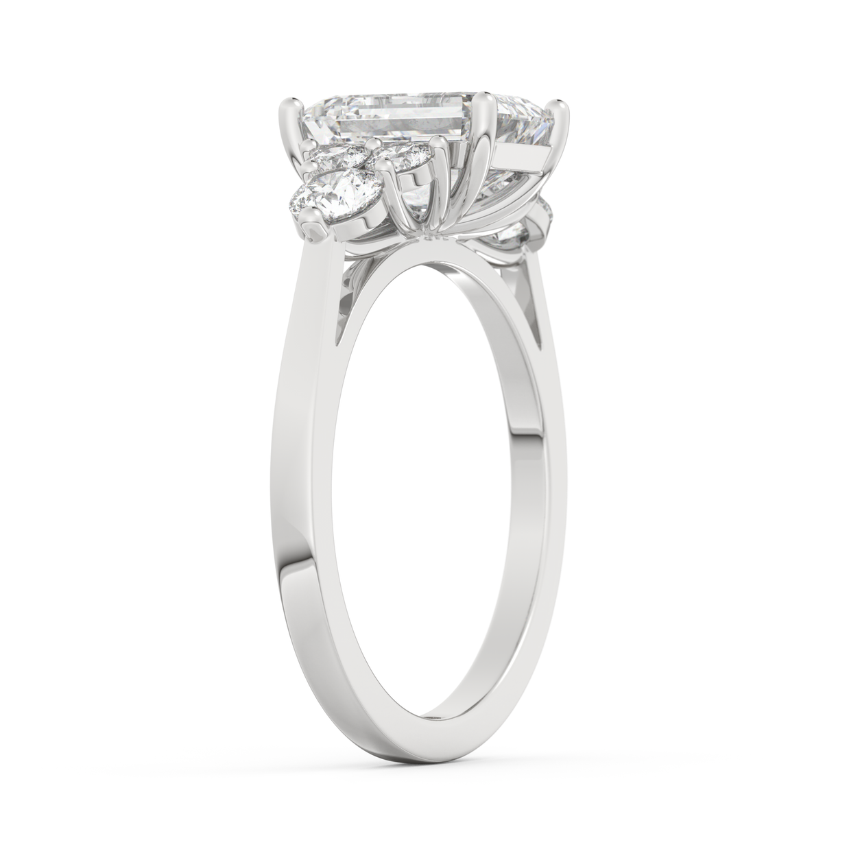 White gold - Central diamond 2.0 ct - view 5