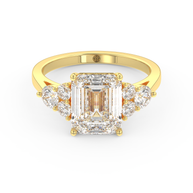 Yellow gold - Central diamond 3.0 ct - view 2
