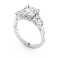 White gold - Central diamond 3.0 ct - view 1