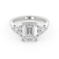 White gold - Central diamond 3.0 ct - view 2