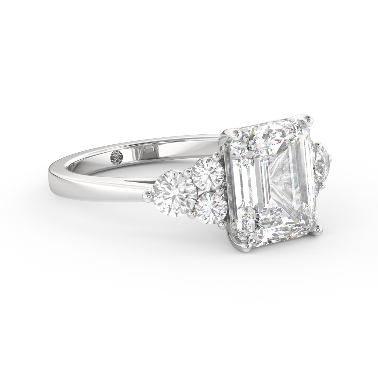 White gold - Central diamond 3.0 ct - view 3