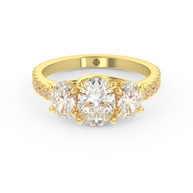Boulder Whisper Diamond Ring 1.0, 1.5, 2.0 Ct, Gold 14K
