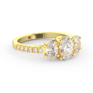 Boulder Whisper Diamond Ring 1.0, 1.5, 2.0 Ct, Gold 14K