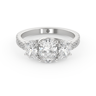 Boulder Whisper Diamond Ring 1.0, 1.5, 2.0 Ct, Gold 14K
