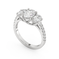 Boulder Whisper Diamond Ring 1.0, 1.5, 2.0 Ct, Gold 14K